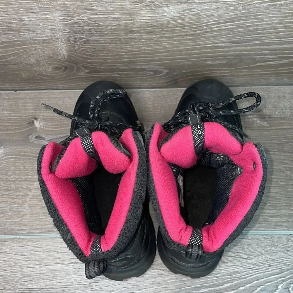 Columbia Bugaboot Techlite Women’s Sz 7 Black Pink Warm 200g Waterproof Boots